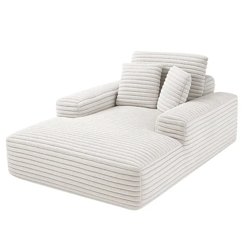 Cloud-Inspired Faux Fur Sofa Bed With Reclining Function And Lounge Comfort 1