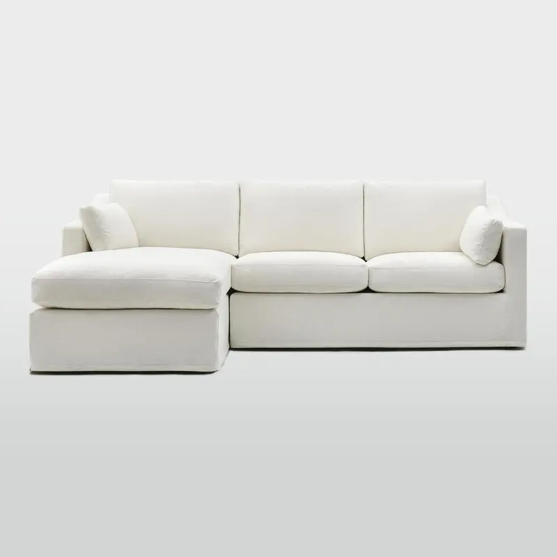 Clovelly 2-Seater Right-Hand Facing Slipcover – Ivory (Cover Only) 1