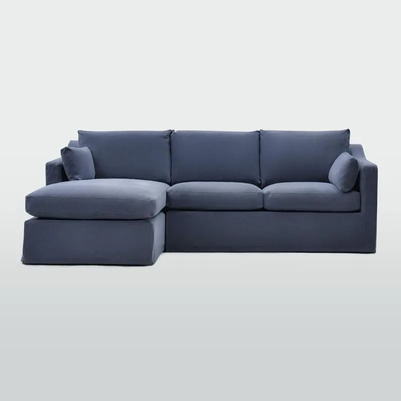 Clovelly 2-Seater Right-Hand Facing Sofa Slipcover – Navy Knit Material 1