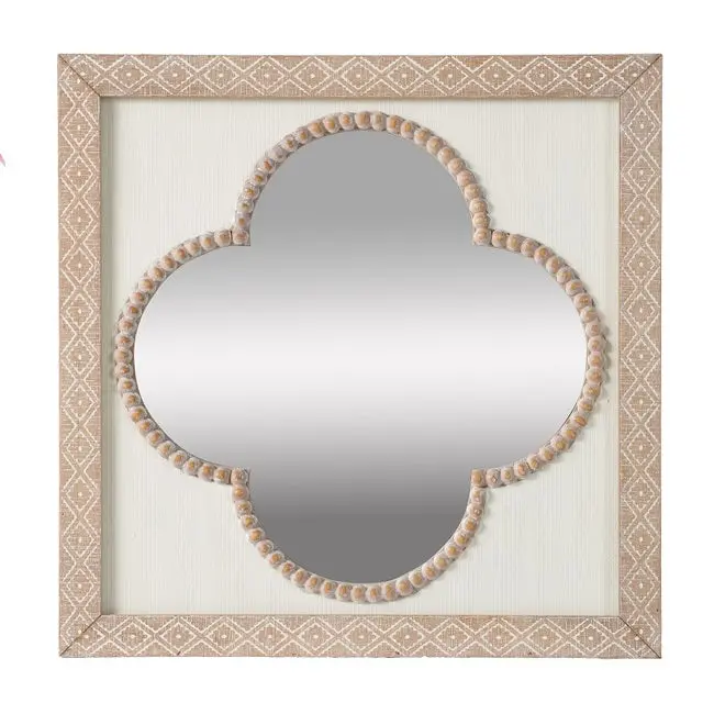 Clover-Shaped Wall Mirror With Organic Metal Frame 1