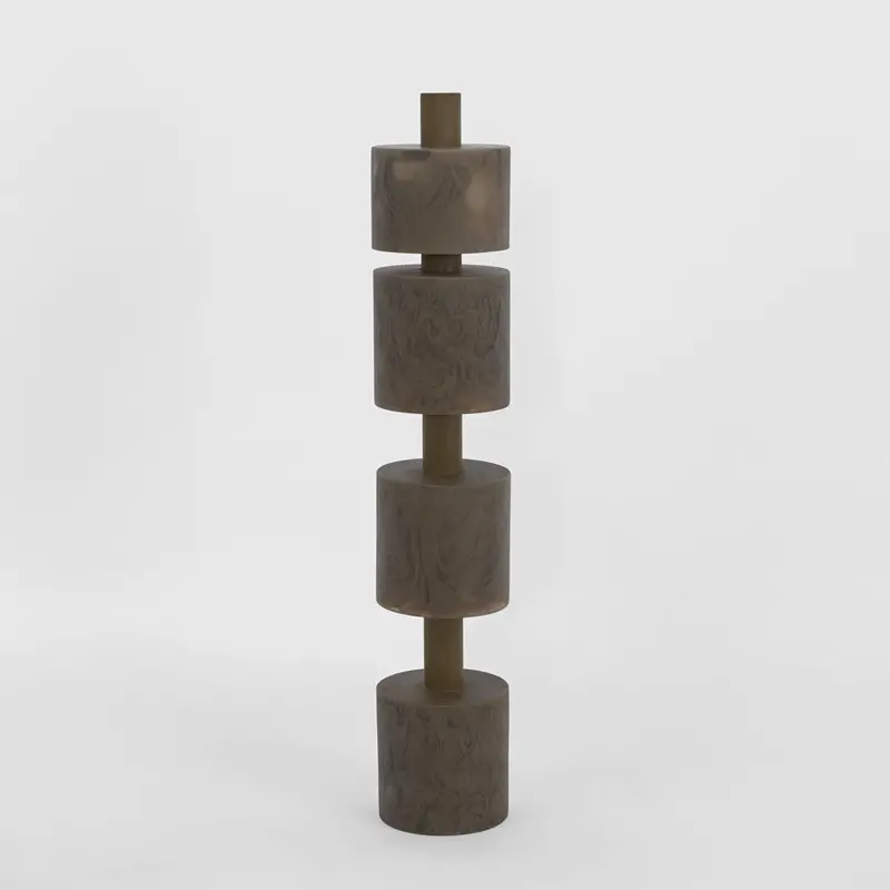 Cocoa-Tone Swirl Resin Halo Sculpture 1