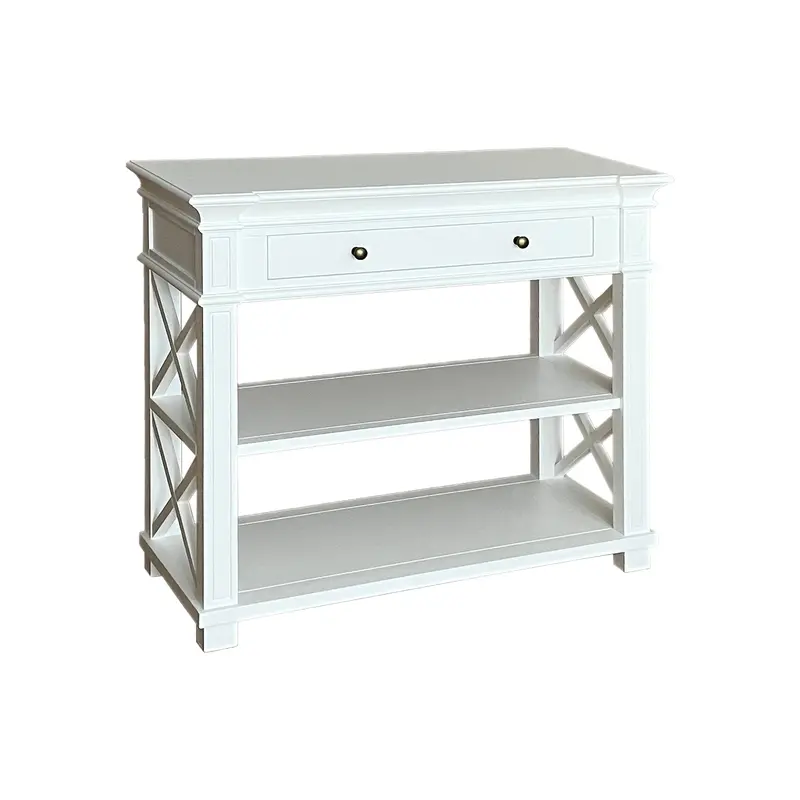 Compact 90Cm Heston White Console Table – Sleek Ii Edition 1