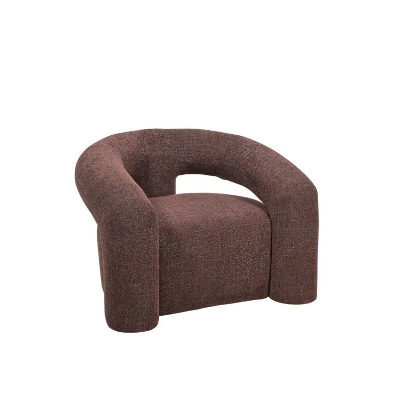Compact Armchair In Moss Brown Textile 1
