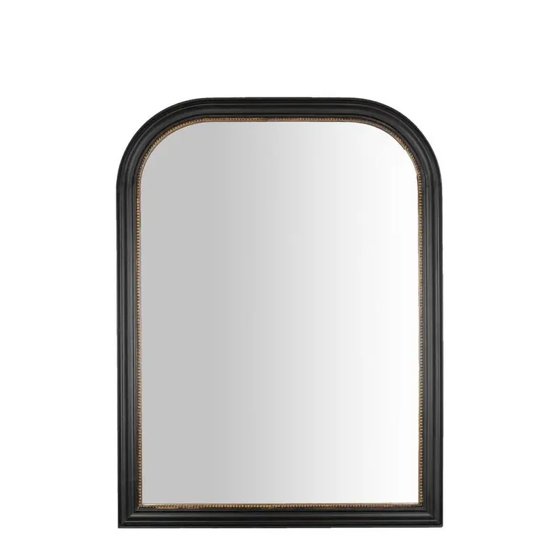 Compact Black Napoleon-Style Wall Mirror 1