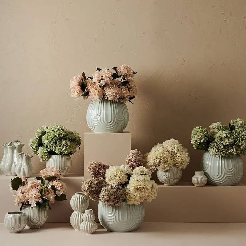 Compact Hydrangea Cone Floral Spray – 6-Pack 1