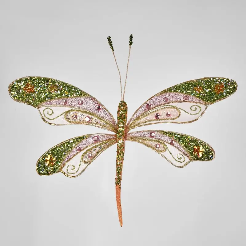 Cora Dragonfly Clip-On Decor – Delicate Metallic Insect Accent 1