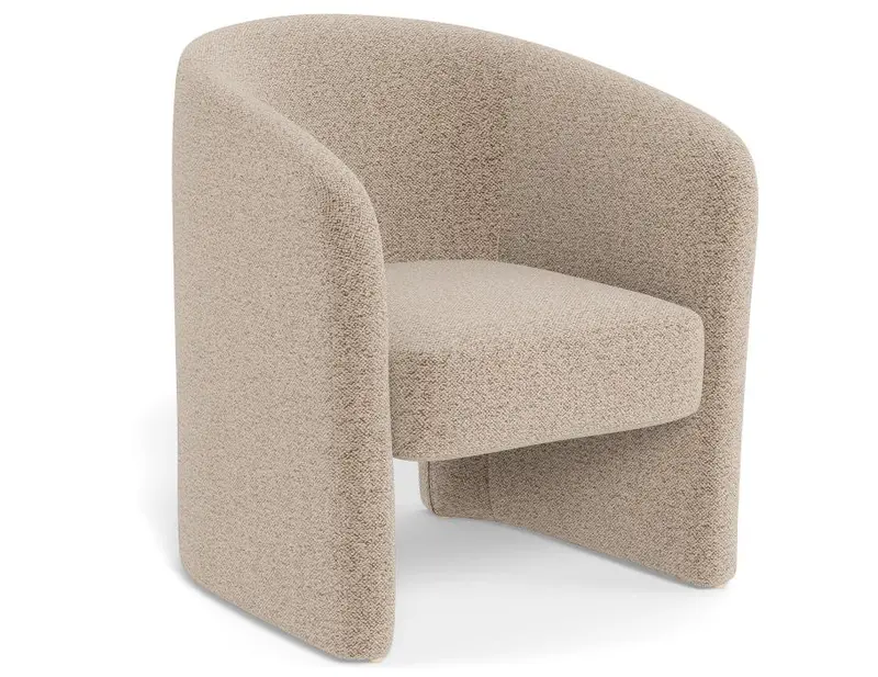 Cove Lounge Chair In Soft Beige Tone – Modern Comfort Seating 1