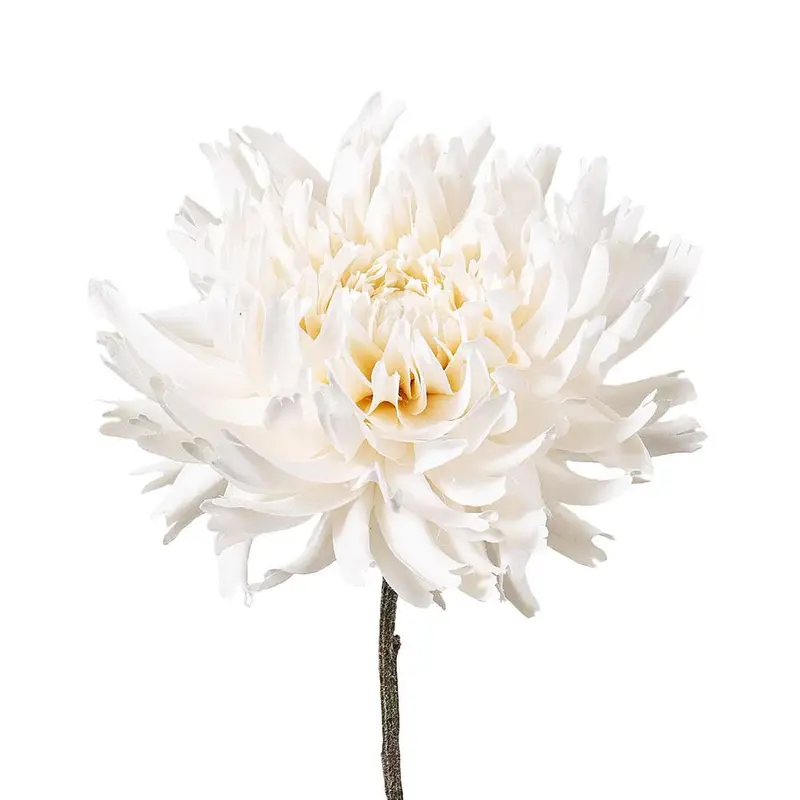 Cream-Coloured Dahlia Spray – 56Cm Artificial Or Preserved Stem 1