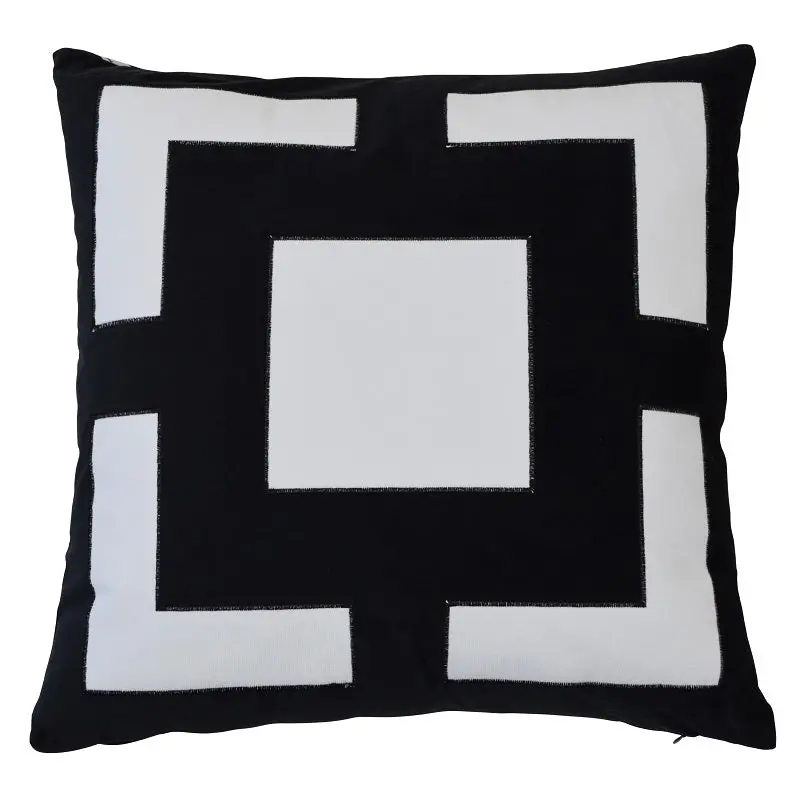 Cremorne Collection Black Throw Pillow Cover 1