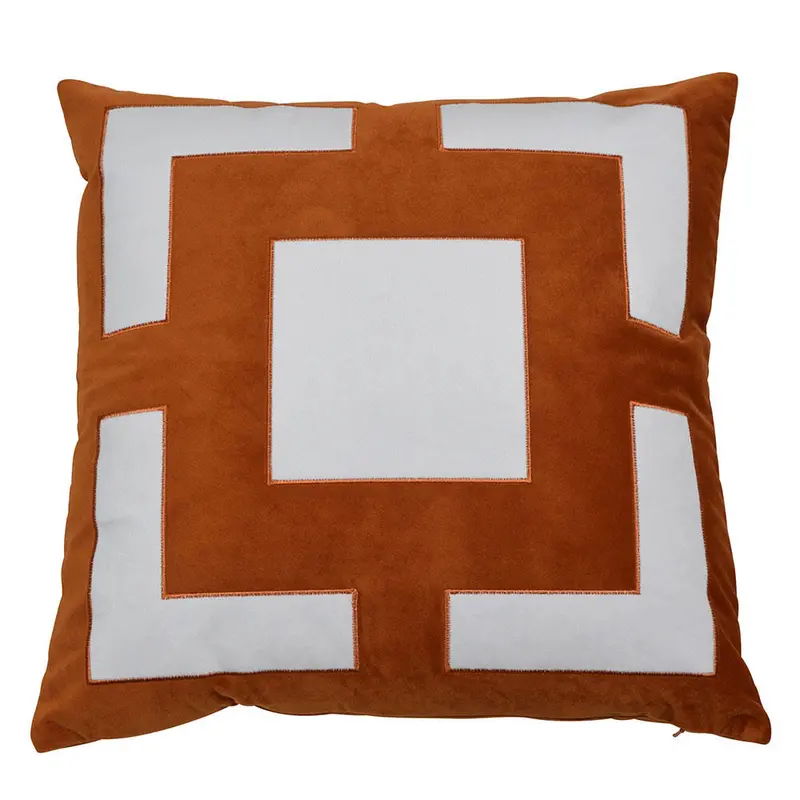 Cremorne Collection Rust Throw Pillow Cover 1