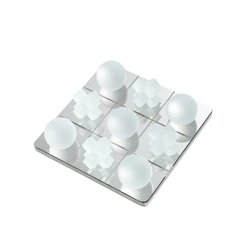 Crystal Tic Tac Toe Game Board – Square Design 1