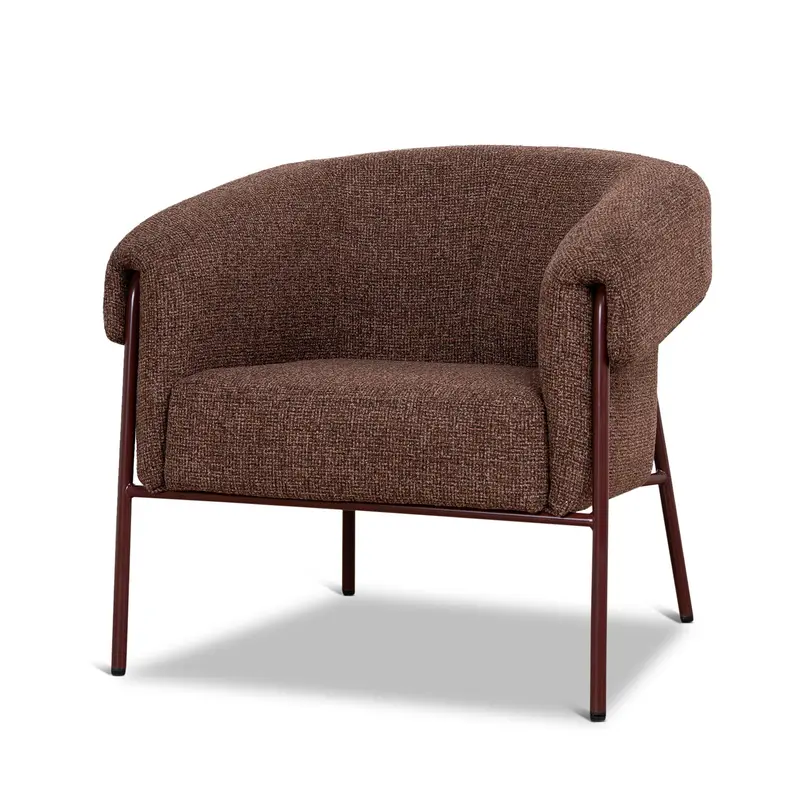 Dark Red Verona Tawn Armchair – Rich Warm-Tone Accent Chair 1