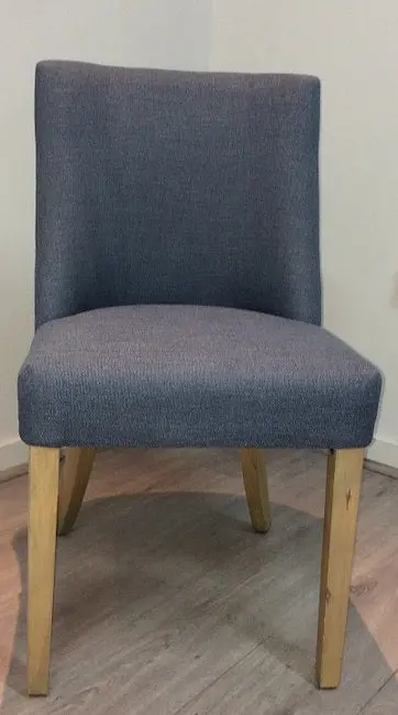 Denim Blue Ophelia Dining Chair With Upholstered Seat 1