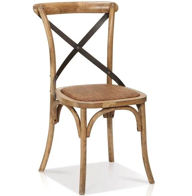 Denver Cross-Back Dining Chair – Minimalist Wooden Seat 1