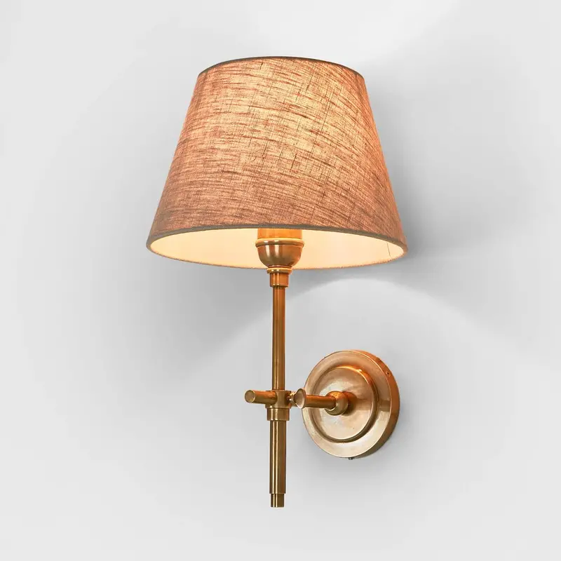 Dino Antique Brass Wall Mount Light – Minimalist Base Design 1