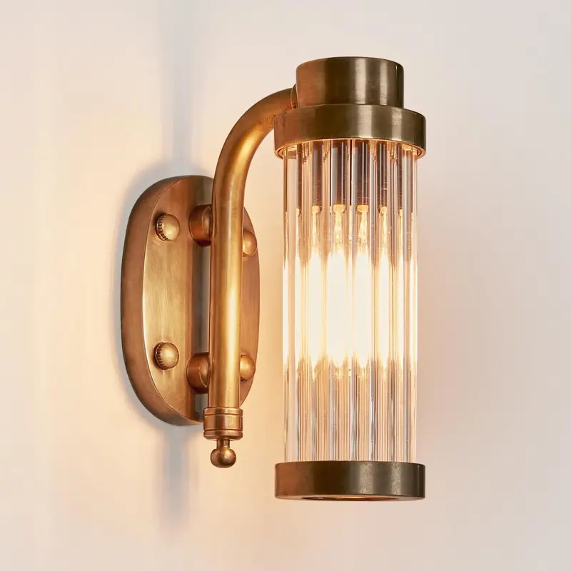 Dixon Wall Light In Antique Brass – Brand New Return Stock 1