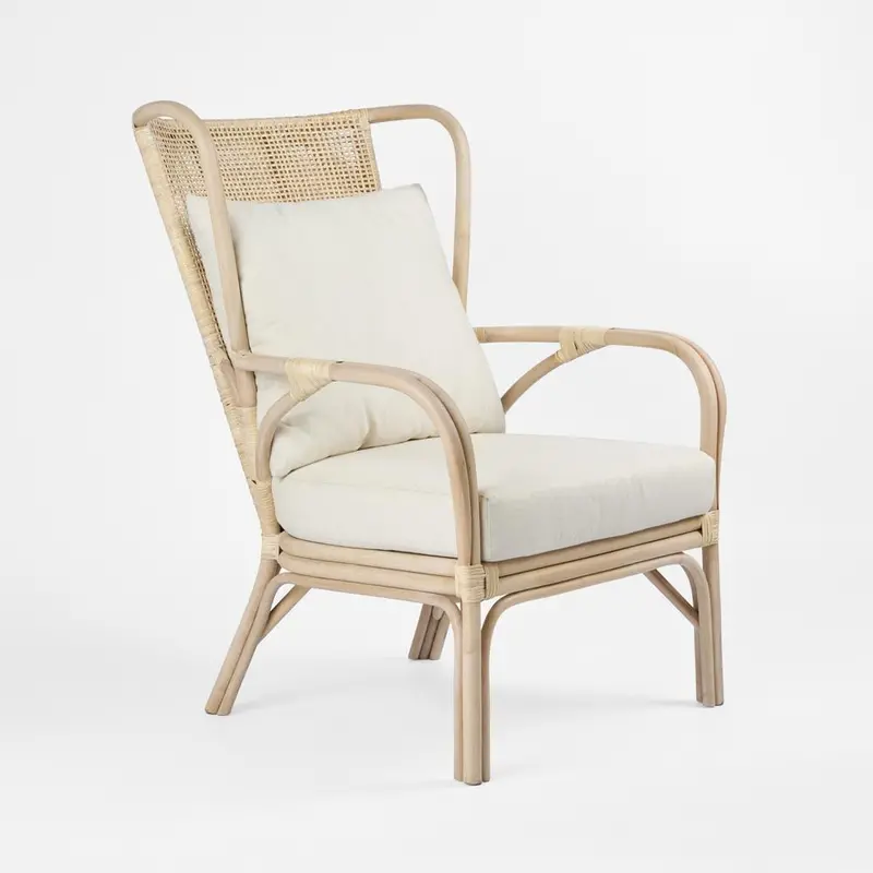 Duke Natural Whitewash Highback Armchair 1