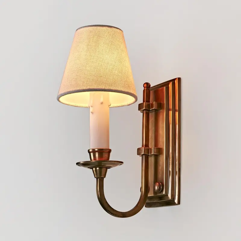 East Borne Antique Brass Wall Sconce Base 1
