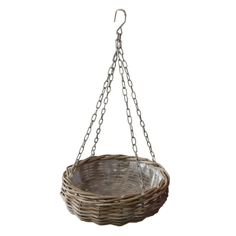 Elda Hanging Rattan Basket – Small, Natural Finish 1