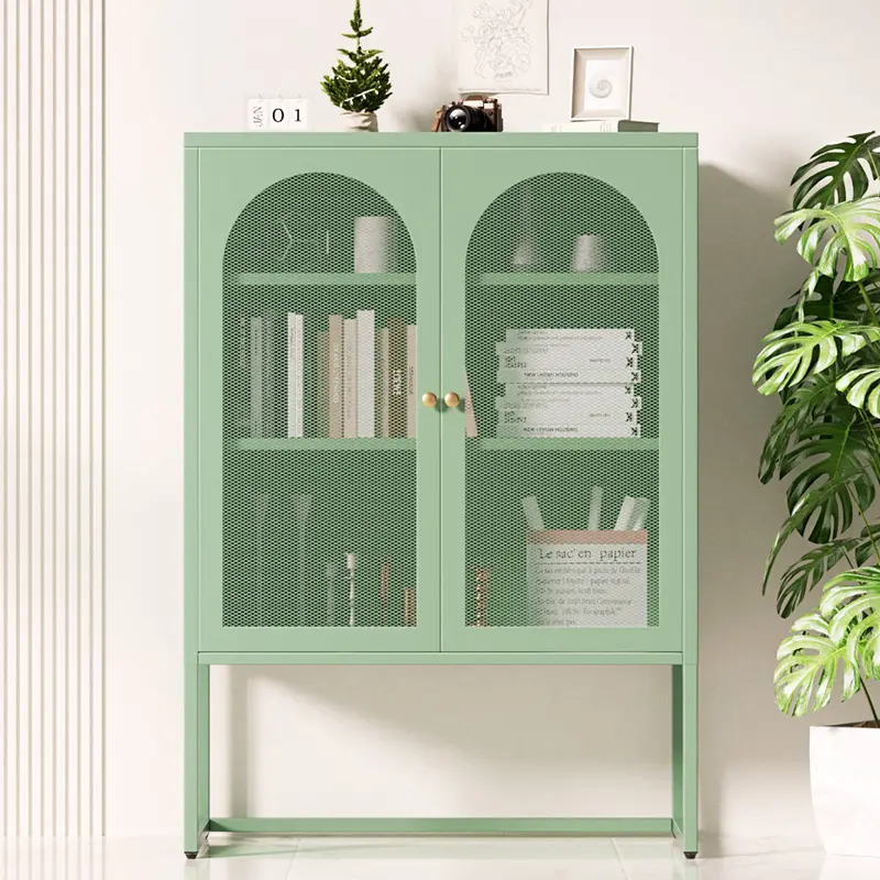 Elma Green Metal Sideboard – Sleek Buffet Cabinet By Artissin 1