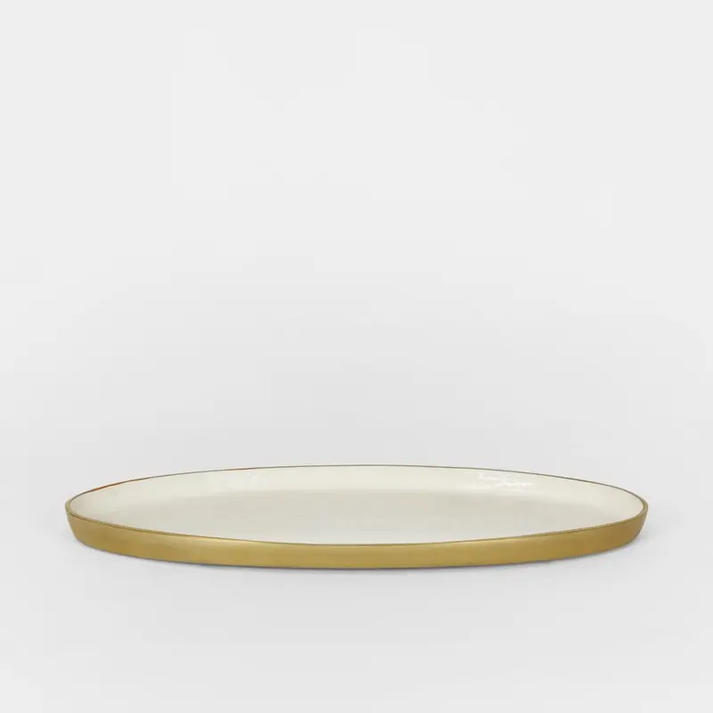 Elsa Glossy White Oval Dinner Plate – Modern Ceramic Design 1