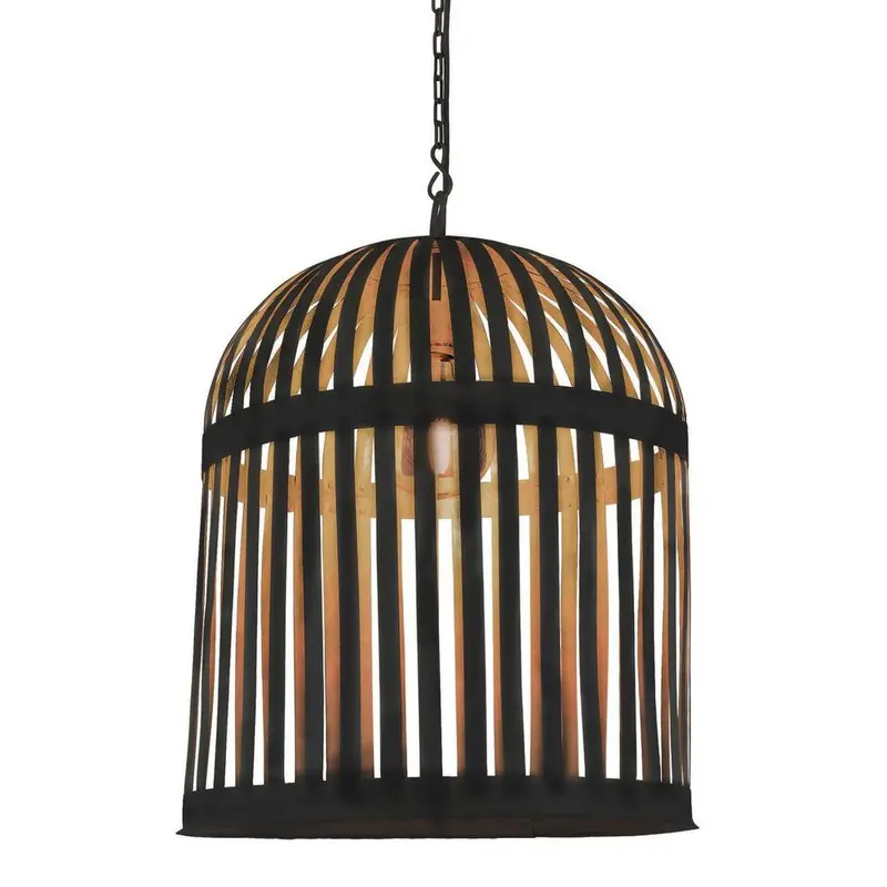 Esch Black Cage-Style Ceiling Pendant Light 1