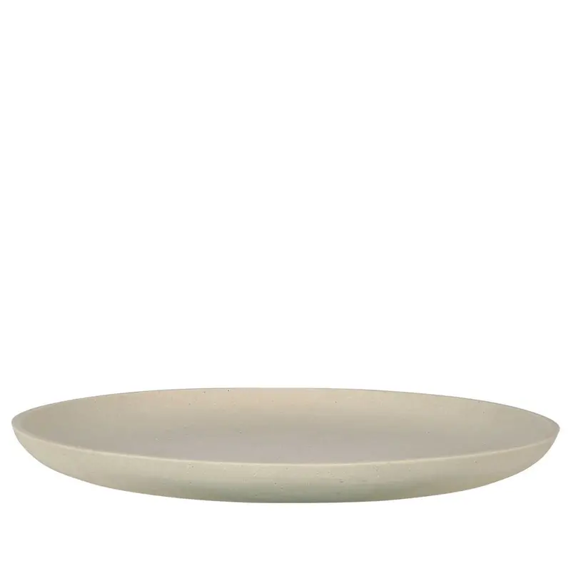 Esher Large Serving Platter – Sand-Colored Ceramic 1
