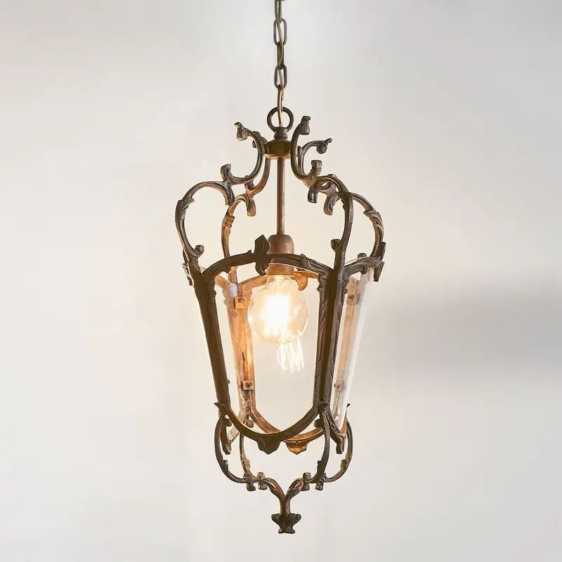 Espagnol Ceiling Pendant Light In Polished Brass 1