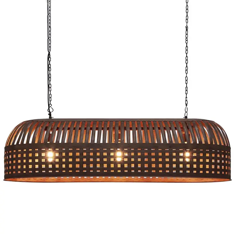 Extra-Long Esch Rust Ceiling Pendant Light 1