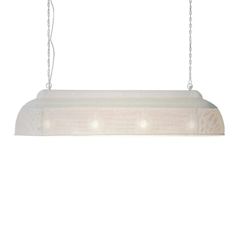 Extra-Long Matt White Riva Pendant Ceiling Lamp 1