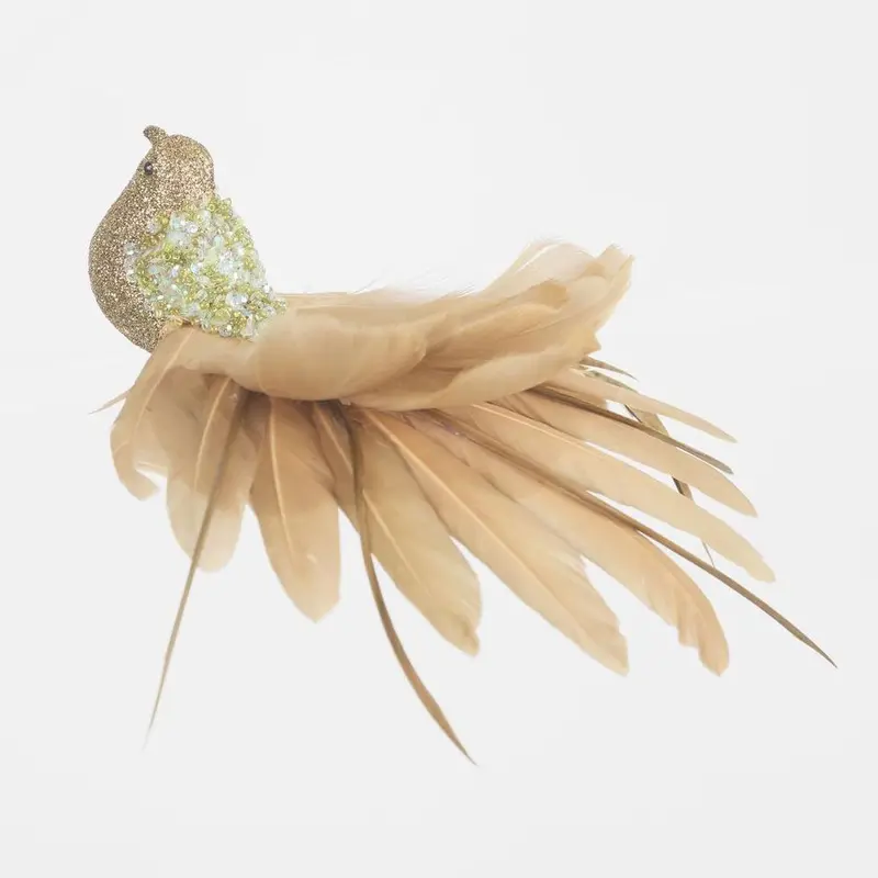 Fantail Glimmer Bird Clip-On Ornament 1