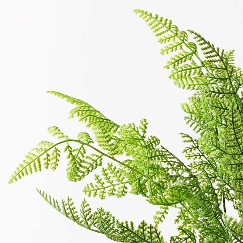 Fern Leather Bush Faux Greenery – 12-Piece Arrangement 1
