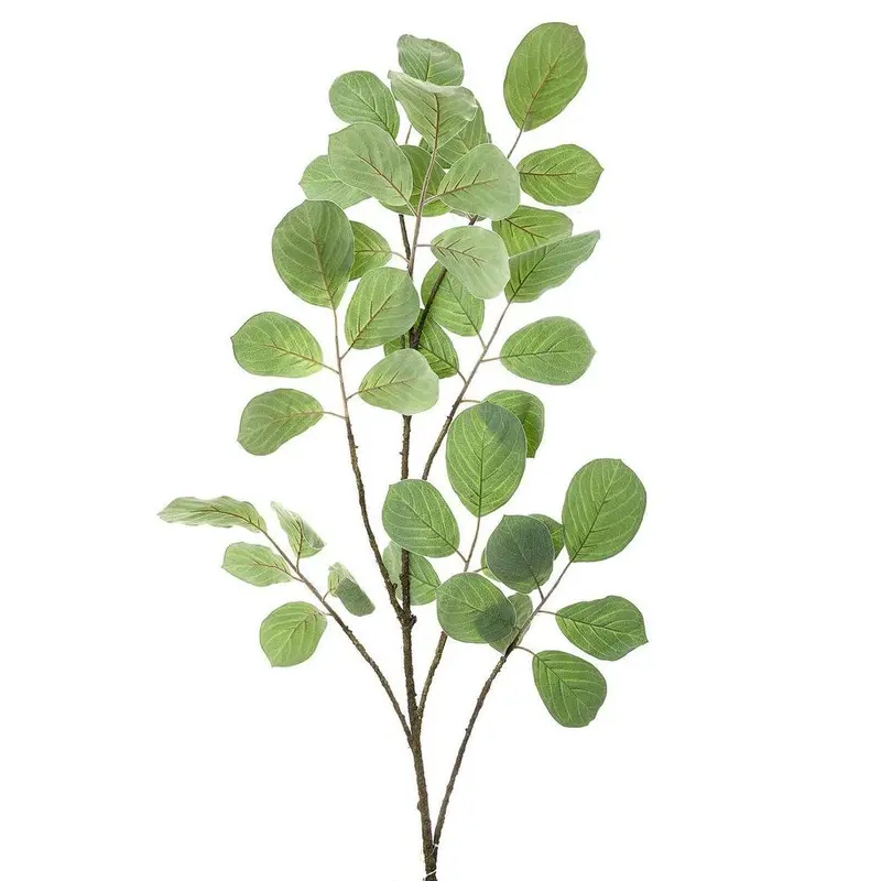 Flocked Artificial Branch With Leafy Detail – 1.76M Tall Green Accent 1