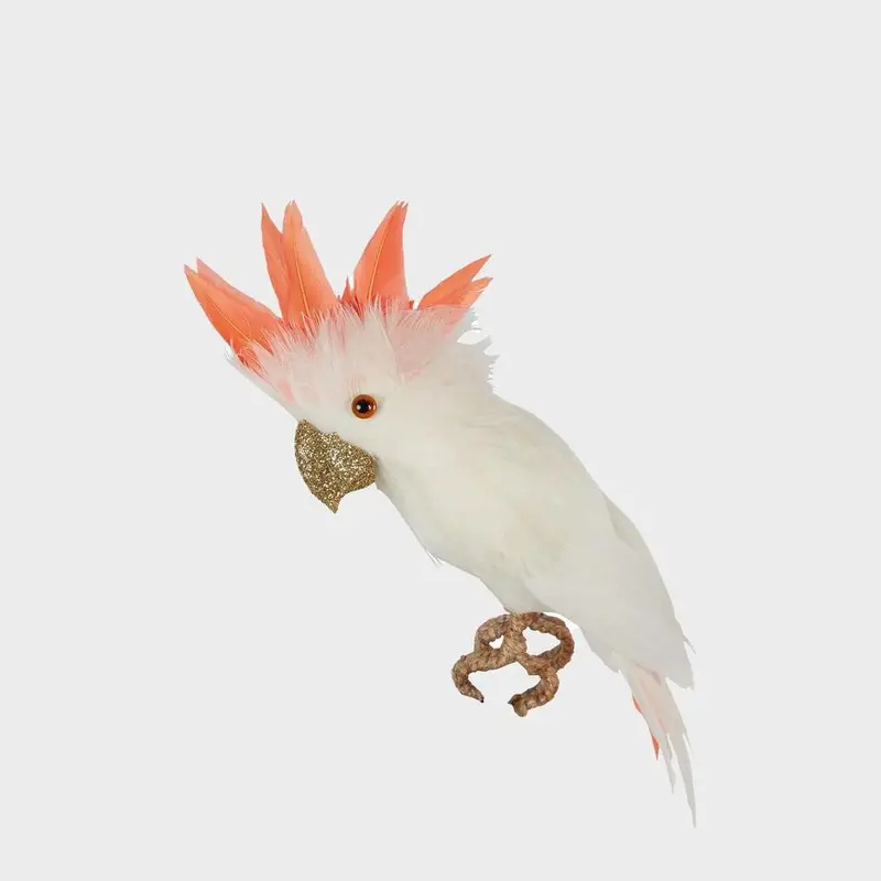 Flying Galah Bird Ornament – Small White Design 1