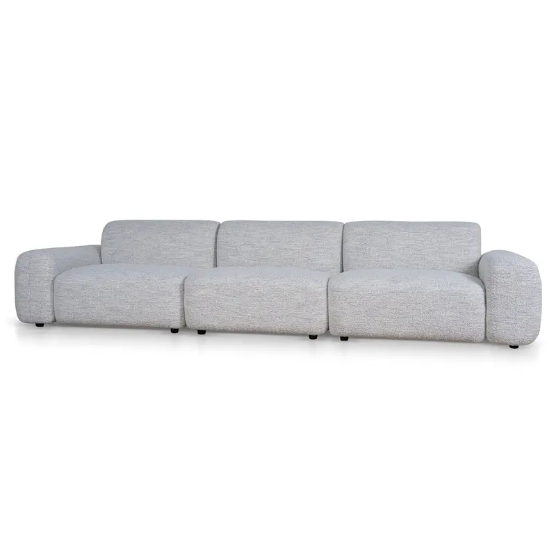 Four-Seater Sofa In Fog Grey Linen Blend 1
