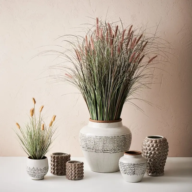 Foxtail Grass Stems – Fluffy 2-Pack Artificial Plants 1
