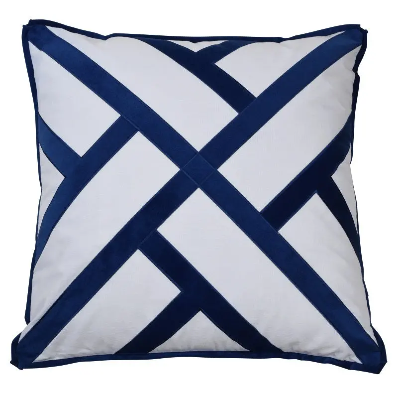Fremantle Navy Cushion Cover With Feather Insert 1