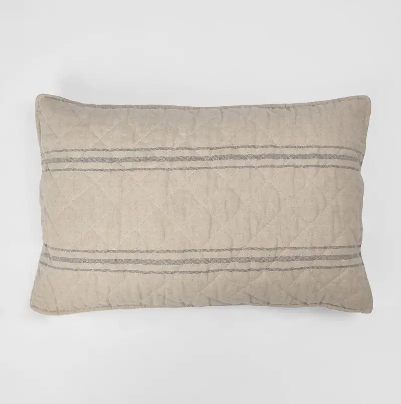 French Blue Striped Rectangular Cushion – 60X40 Cm 1