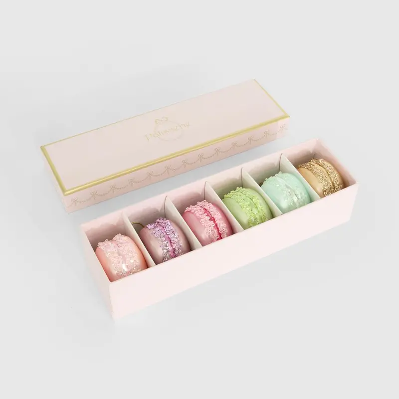 French Pink Macaroon Ornament Set – 6-Pack 1