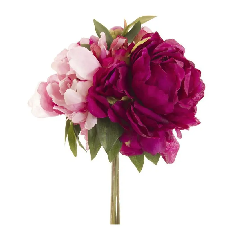 Fuchsia And Pink Peony Bouquet – 30Cm Blended Silk Floral Design 1