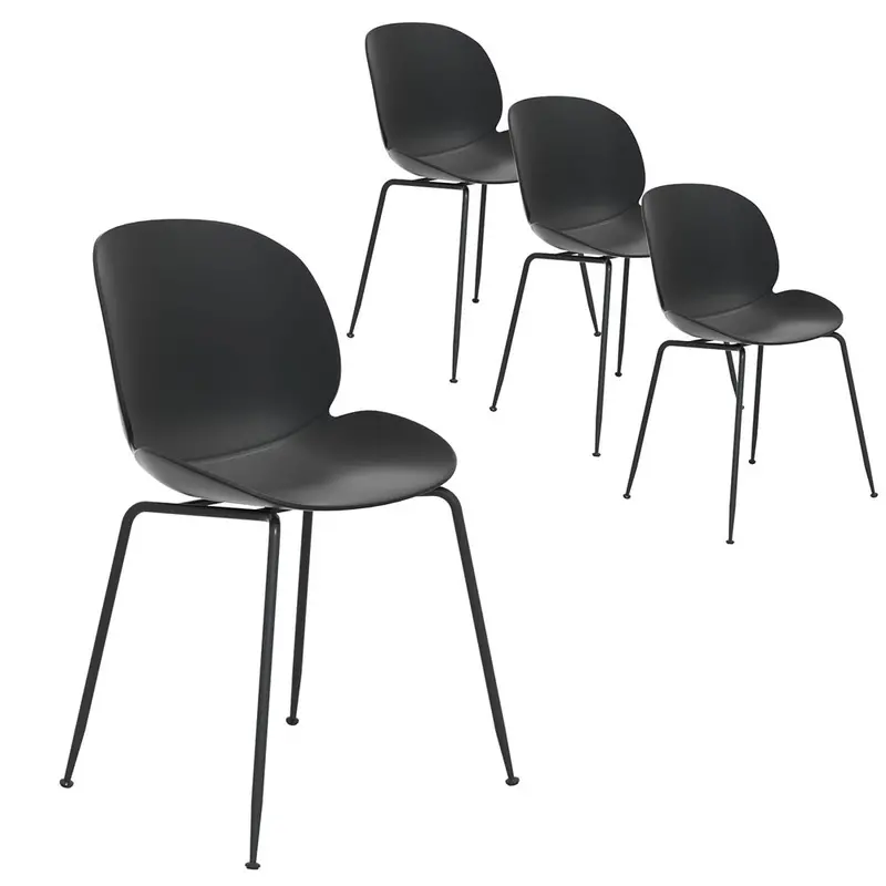 Gardeon 4-Piece Outdoor Dining Chair Set – Black Pp Resin Construction 1