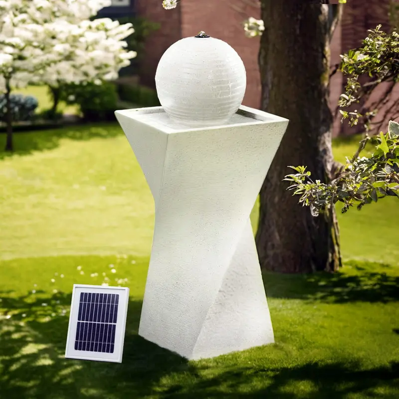 Gardeon 85 Cm Solar Fountain And Bird Bath Combo With Nighttime Led Glow Effect 1
