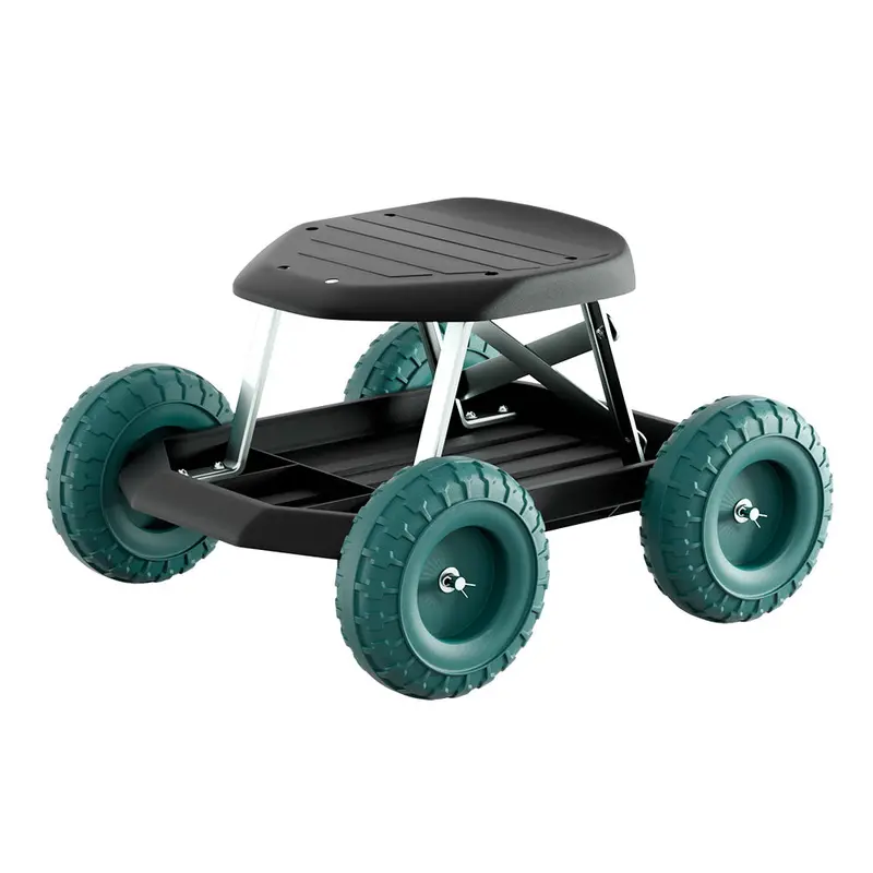 Gardeon Rolling Garden Stool – Wheeled Gardening Seat & Mobile Workstation For Yards And Farms 1