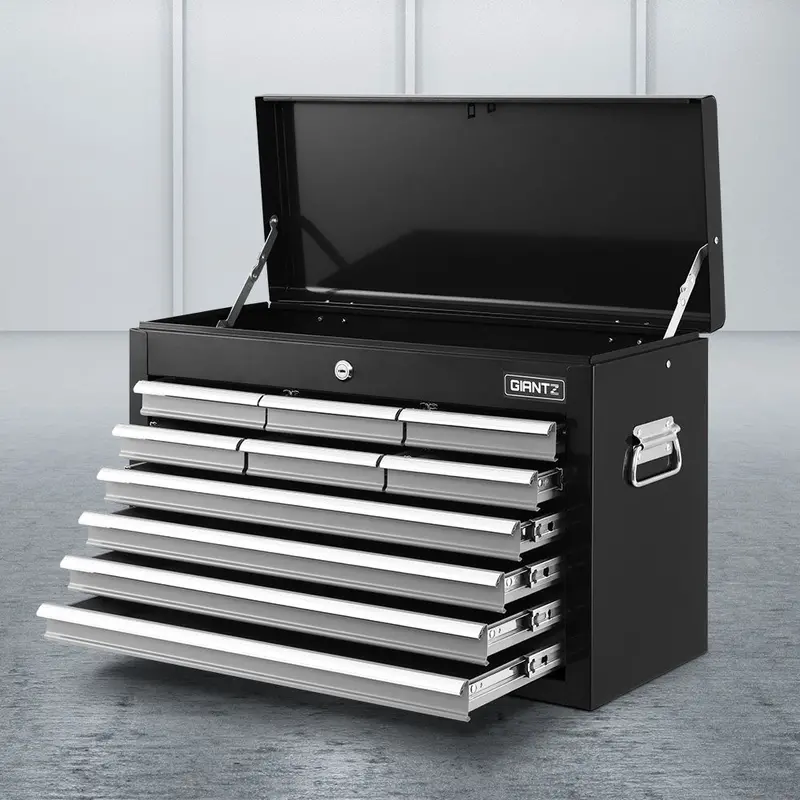 Giantz 10-Drawer Grey Tool Organizer – Slim Rolling Garage & Workshop Storage Cabinet 1