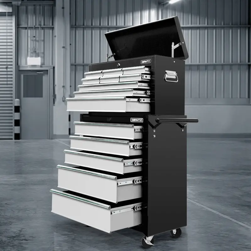 Giantz 14-Drawer Grey Rolling Tool Cabinet – Professional Garage & Workshop Organizer 1