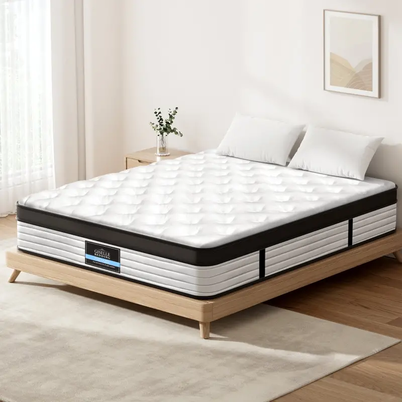 Giselle Bedding 31Cm Euro Top Queen Mattress With Contoured Surface Layer 1