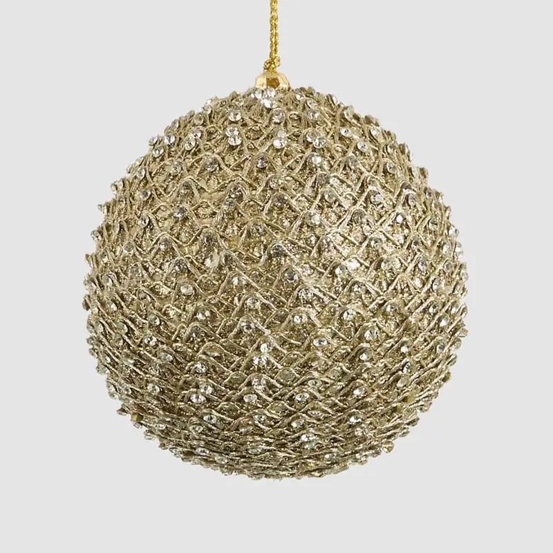 Gold Diamante Ornamental Bauble 1