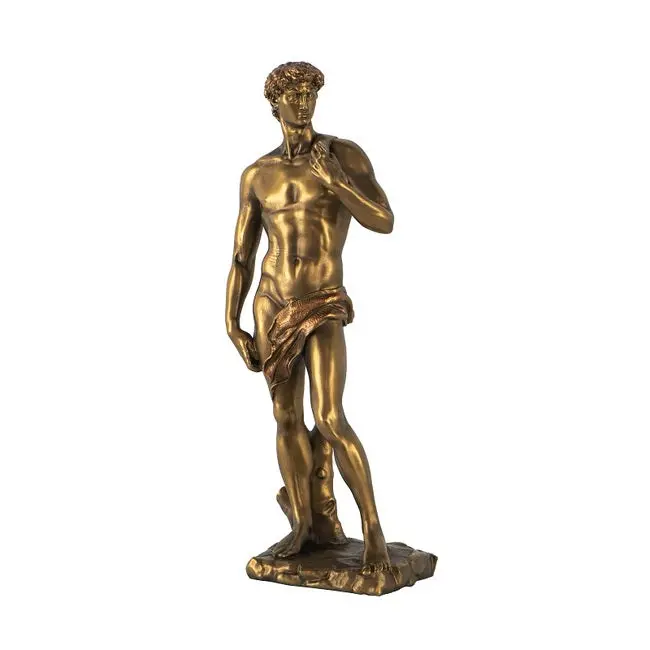 Golden David Figurine – Classical Sculptural Accent 1