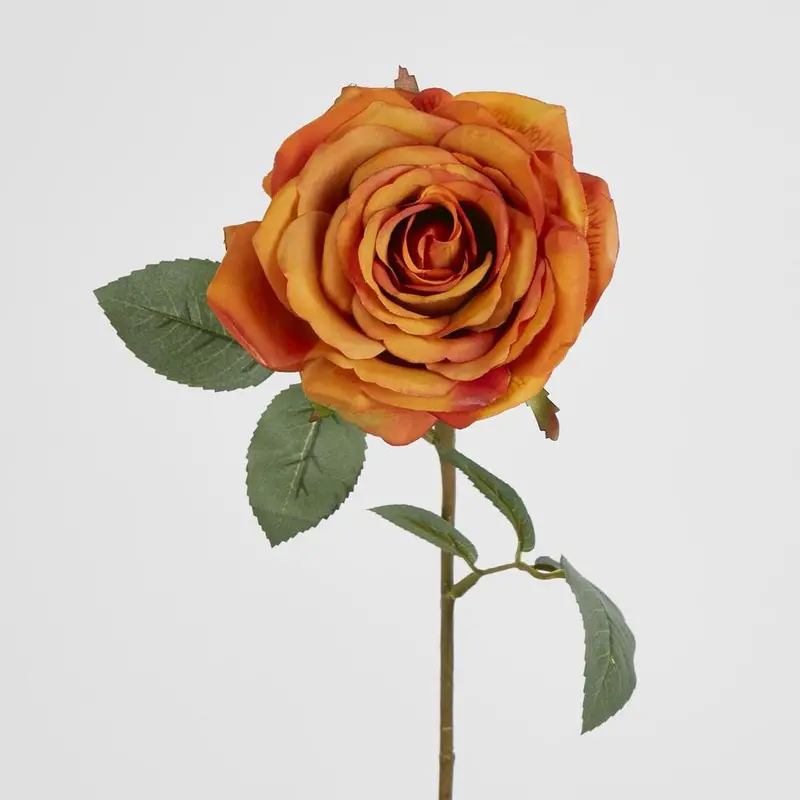 Golden-Toned Artificial Rose – 63Cm Lifelike Silk Stem 1