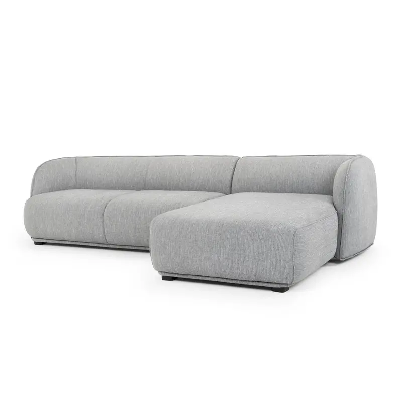 Graphite Grey Three-Seat Right-Chaise Sofa 1